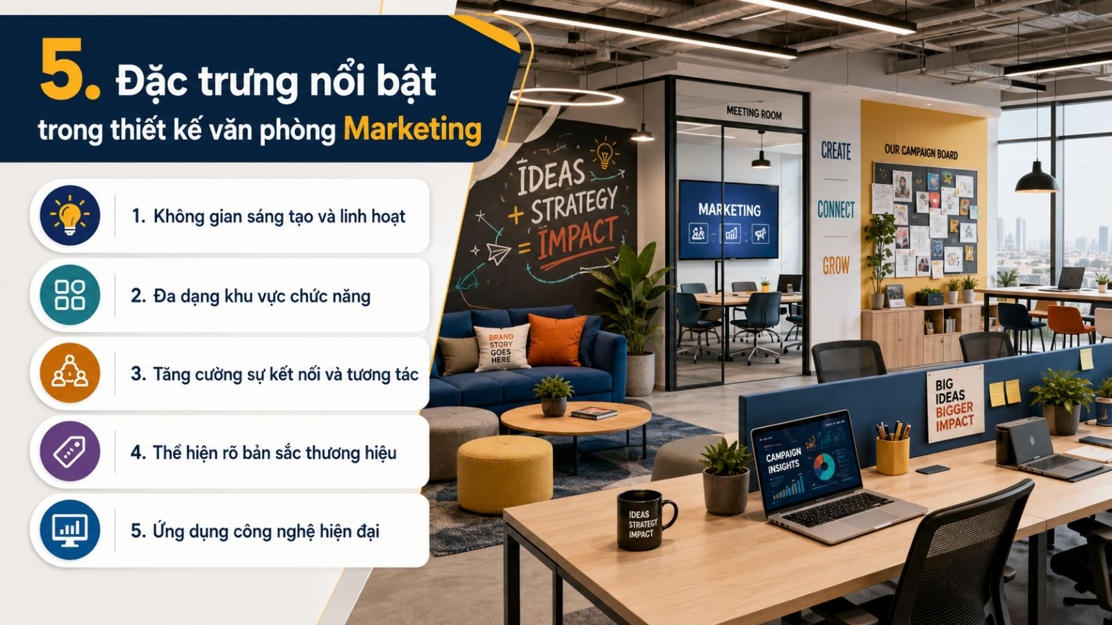 5 Biểu tượng nổi bật trong văn phòng Marketing