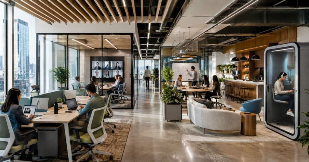 Ứng dụng mô hình Hybird working trong văn phòng 2026