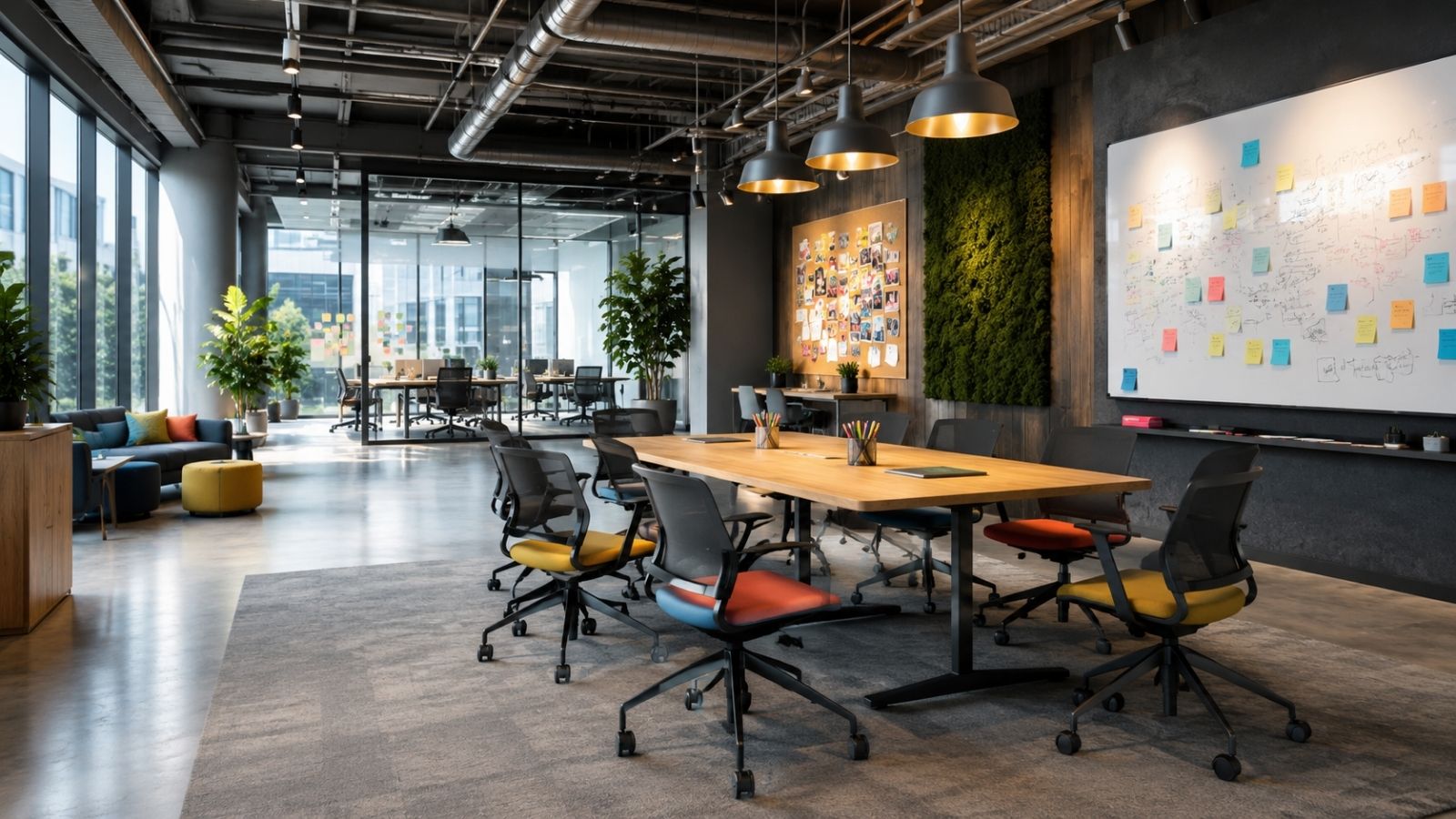 Thiết kế văn phòng có khu vực brainstorming