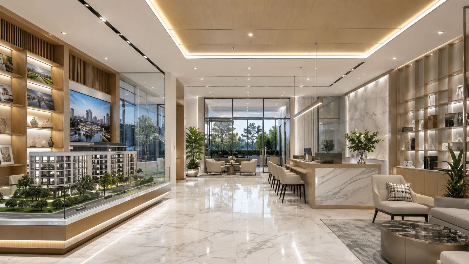 Mẫu thiết kế văn phòng giao dịch showroom bán lẻ thu hút khách hàng
