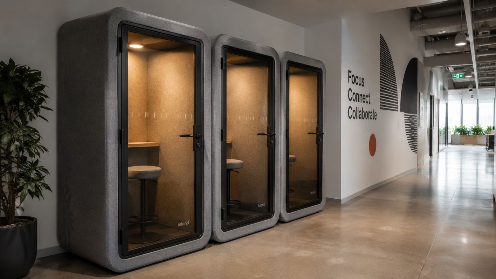 Cụm 3 phonebooth văn phòng