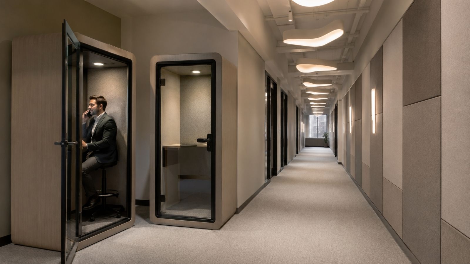 Khả năng cách âm khi nhân viên làm việc trong phone booth