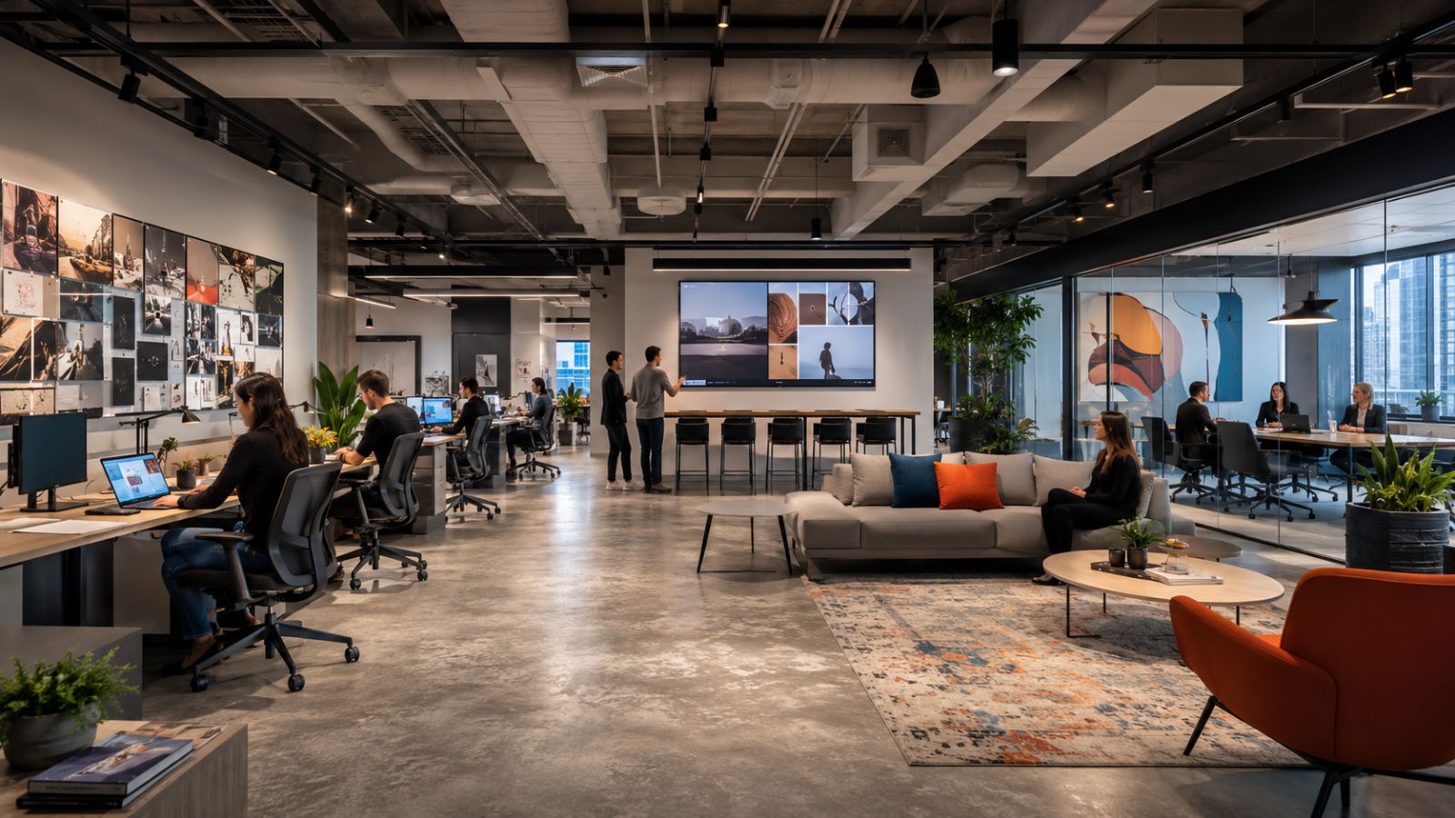Mẫu thiết kế văn phòng marketing cho công ty nước ngoài sáng tạo hiện đại