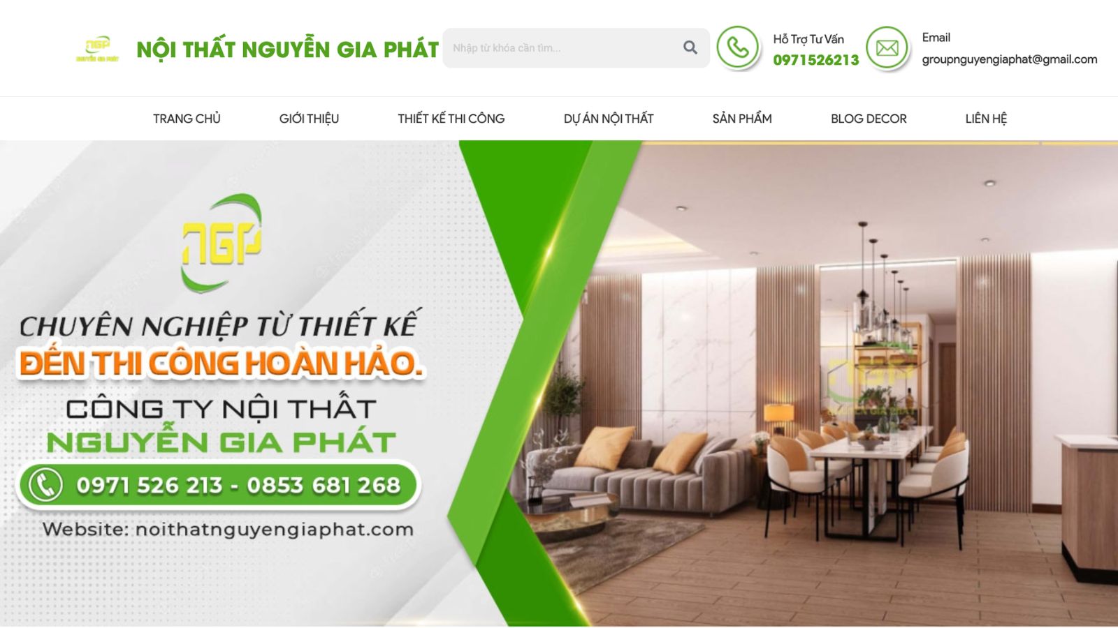 Top 5 Công Ty Thiết Kế Nội Thất Văn Phòng Đồng Nai Uy Tín 2026 6 website công ty nội thất Nguyễn Gia Phát chuyên thiết kế thi công nội thất nhà ở văn phòng chuyên nghiệp