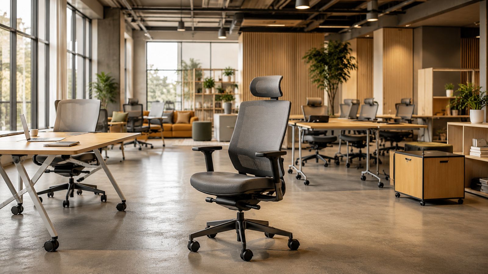 Top 7+ Xu Hướng Thiết Kế Coworking Space Thịnh Hành Hiện Nay 10 Ghế xoay công thái học màu xám