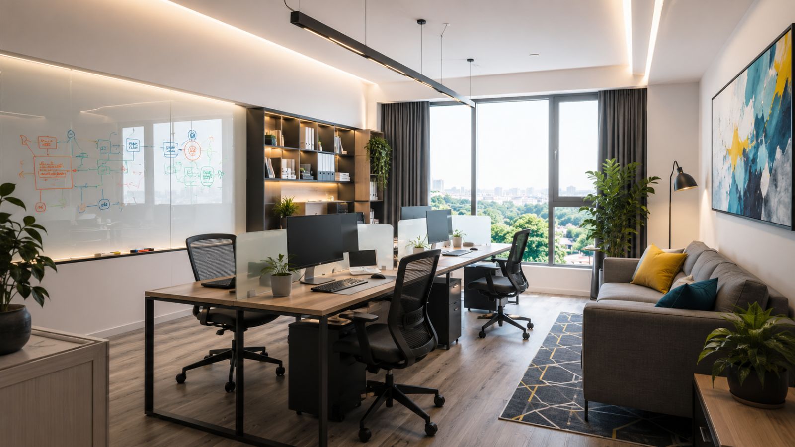 Officetel Là Gì? Pháp Lý Và Giải Pháp Tối Ưu Không Gian Cho Doanh Nghiệp 11 Thiết kế phong cách Minimalism cho không gian văn phòng nhỏ