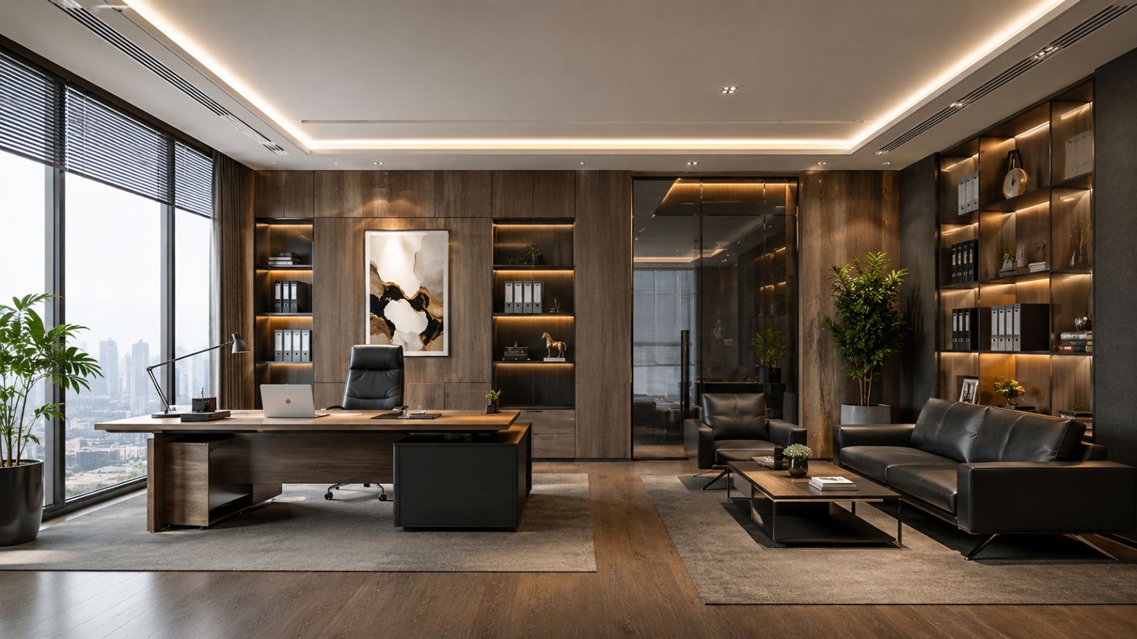 Tiêu Chuẩn Thiết Kế Diện Tích Văn Phòng Làm Việc Mới 2026 4 Tiêu chuẩn phòng giám đốc từ 10 - 20m2