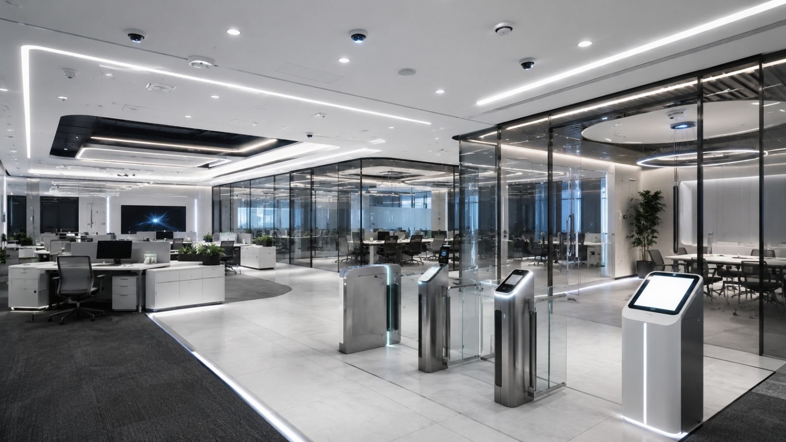 Top 7+ Xu Hướng Thiết Kế Coworking Space Thịnh Hành Hiện Nay 5 Tích hợp hệ thống nhận diện face ID vào văn phòng