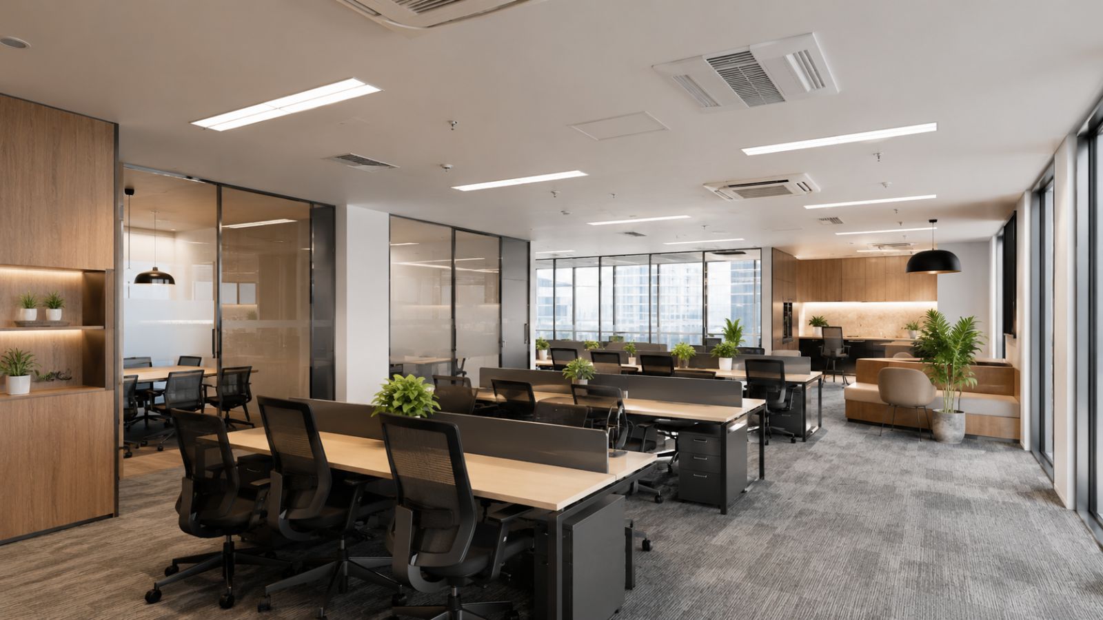 7 Tiêu Chuẩn Thiết Kế Văn Phòng Làm Việc Tối Ưu Hiệu Suất 2026 15 Văn phòng hạng B diện tích sàn dao động từ 500m² - 1.000m²