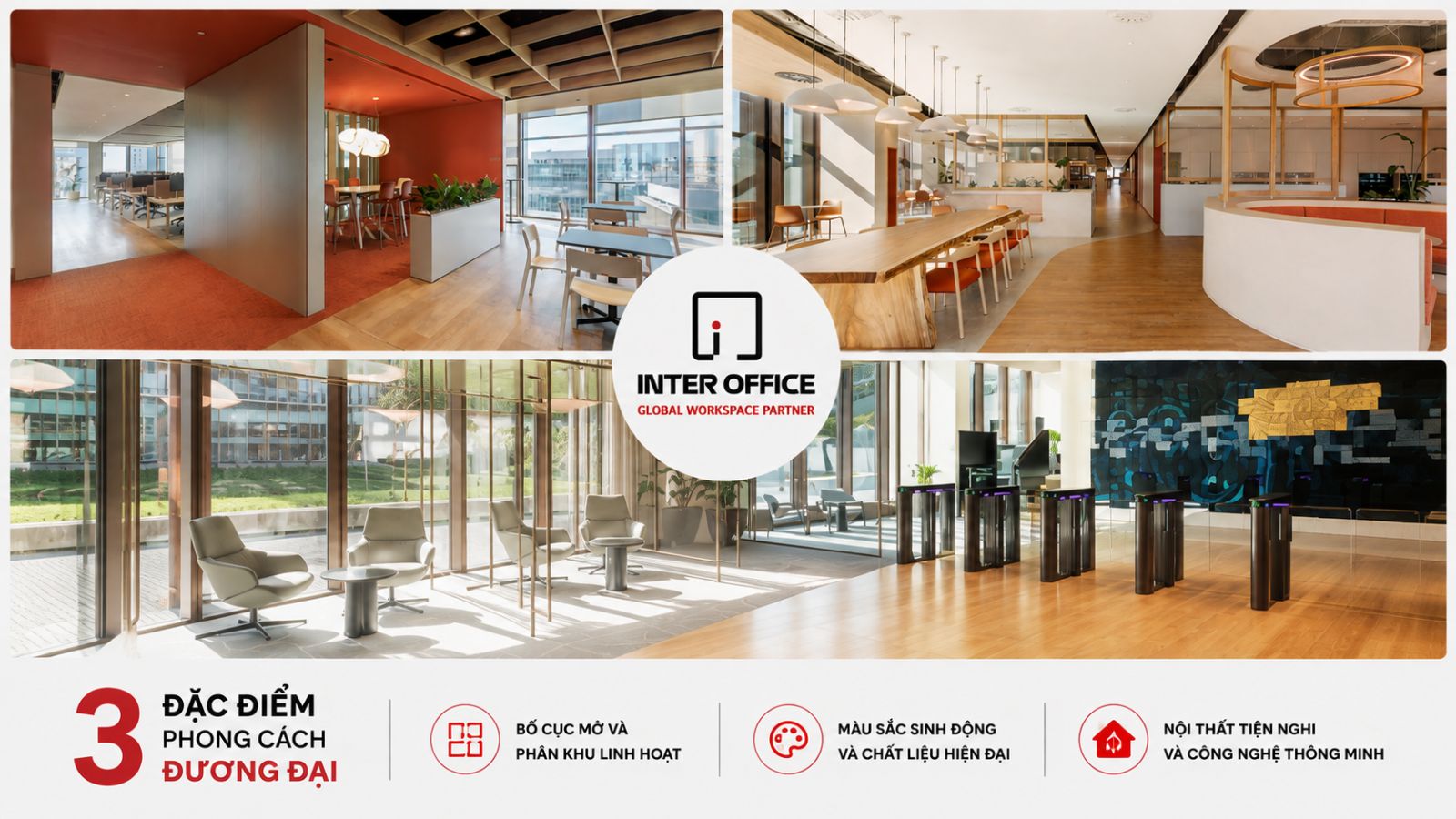 3 đặc điểm phong cách đương đại: bố cục mở, màu sắc sinh động, nội thất công nghệ thông minh - Inter Office